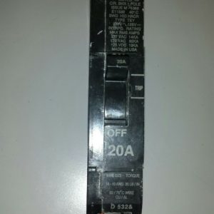 GE 20AMP 1 POLE TYPE TEY CIRCUIT BREAKER NB-6017 E11592