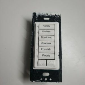 Lutron STWD-6BRL-WH Homeworks 6-Button Keypad - White