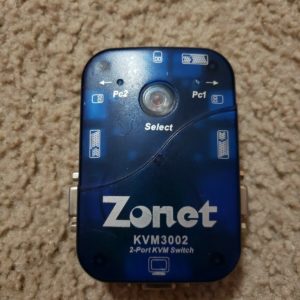 ZONET KVM3002 2 PORT KVM SWITCH NO CABLE
