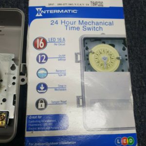 INTERMATIC T104PCD82 Electromechanical Timer,24-Hour,DPST read the description