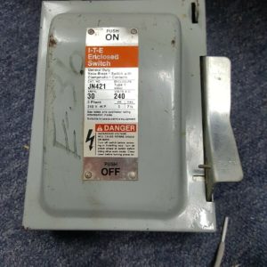 I-T-E ENCLOSED SWITCH JN421  ENCLOSURE TYPE 1 INDOOR 30 AMP 240 VOLTS 3 PHASE