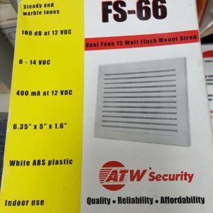 MASCON, INC. (ATW) FS66 Flush mount Dual Tone Siren (100db)