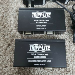 TRIPP LITE B130-111 VGA OVER CAT5 EXTENDER REPEATER TRANSMITTER TRANSCEIVER TAA