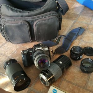 Minolta Maxxum 7000 Camera AF lens 70-210Mm&50 20-2.0mm , & Bag