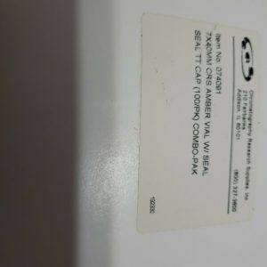 Amber VIAL W/SEAL 7X40mm use 8mm crimp seals