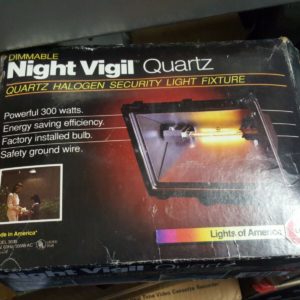 Dimmable Night Vigil Quartz Halogen Security Light Fixture Designer 3030 brown