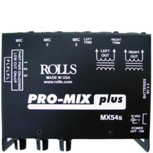 Rolls MX54s Pro Mix Plus 3-Channel Mic Mixer