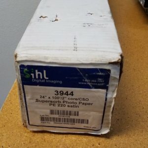 Sihl 3944 24" X 100' Supersorb Satin Photo Paper PE 220 2" Core
