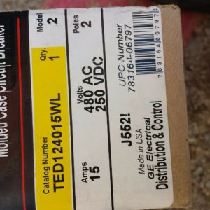 TED124015WL Circuit Breaker 15A Genuine GE NEW  Free Shipping