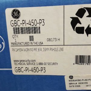 GE SECURITY GBC-PI-450-P3 PIR camera (functional PIR), B/W 1/3" CCD, 425 TVL, 0.