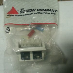 SIEMON CT-5-T4-T4-02 NSFP CT5T4T402 COUPLER DUAL CAT5 T568A WHITE