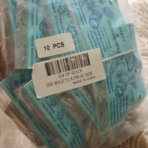 Lot of 10 Connectors DB9 Male to 8 Pin RJ Jack RJ8-9p-black FREE SHIP (B69)