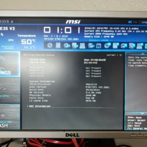 MSI H81M-E35 V2 DESKTOP,  I3-4130@3.40GHZ,2GB AND DVD/RW , No HDD