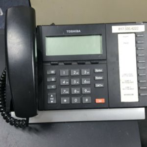 Lot of 2x Toshiba Digital Business Phones DP5022-SDM w/ Handsets & Stands