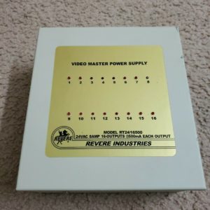 REVERE Video Master power supply model RT24/16500 24VAC 8AMP 16-Output
