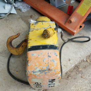 Yale Eaton 3 Ton Electric Hoist W/ Chain Basket W/ Doerr 2 HP Motor 19648ISU